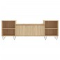 vidaXL Mueble para TV madera contrachapada roble Sonoma 160x35x55 cm