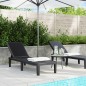 vidaXL Tumbona de polipropileno negro 159x57x83,5 cm vidaXL Tumbona de polipropileno negro 159x57x83,5 cm