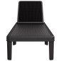vidaXL Tumbona de polipropileno negro 159x57x83,5 cm vidaXL Tumbona de polipropileno negro 159x57x83,5 cm