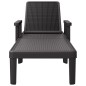 vidaXL Tumbona de polipropileno negro 159x68x83,5 cm