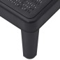 vidaXL Tumbona de polipropileno negro 159x68x83,5 cm