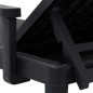 vidaXL Tumbona de polipropileno negro 159x68x83,5 cm