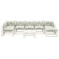 vidaXL Set de muebles de palets de jardín 8 pzas madera cojines beige