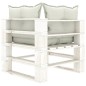 vidaXL Set de muebles de palets de jardín 8 pzas madera cojines beige