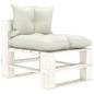 vidaXL Set muebles de palets para jardín 9 pzas madera cojines beige vidaXL Set muebles de palets para jardín 9 pzas madera cojines beige