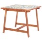 vidaXL Set de comedor jardín 3 pzas madera acacia mosaico azulejos