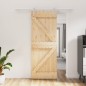 vidaXL Puerta corredera con herrajes madera maciza de pino 80x210 cm vidaXL Puerta corredera con herrajes madera maciza de pino 80x210 cm