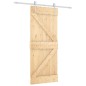 vidaXL Puerta corredera con herrajes madera maciza de pino 80x210 cm vidaXL Puerta corredera con herrajes madera maciza de pino 80x210 cm