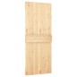 vidaXL Puerta corredera con herrajes madera maciza de pino 80x210 cm vidaXL Puerta corredera con herrajes madera maciza de pino 80x210 cm