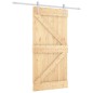 vidaXL Puerta corredera con herrajes madera maciza de pino 100x210 cm vidaXL Puerta corredera con herrajes madera maciza de pino 100x210 cm