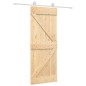 vidaXL Puerta corredera con herrajes madera maciza de pino 80x210 cm vidaXL Puerta corredera con herrajes madera maciza de pino 80x210 cm