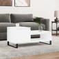 vidaXL Mesa de centro madera contrachapada blanco 100x50x45 cm vidaXL Mesa de centro madera contrachapada blanco 100x50x45 cm
