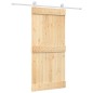 vidaXL Puerta corredera con herrajes madera maciza de pino 95x210 cm vidaXL Puerta corredera con herrajes madera maciza de pino 95x210 cm