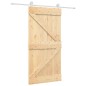 vidaXL Puerta corredera con herrajes madera maciza de pino 100x210 cm