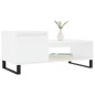 vidaXL Mesa de centro madera contrachapada blanco 100x50x45 cm vidaXL Mesa de centro madera contrachapada blanco 100x50x45 cm