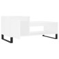 vidaXL Mesa de centro madera contrachapada blanco 100x50x45 cm vidaXL Mesa de centro madera contrachapada blanco 100x50x45 cm