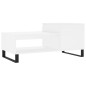 vidaXL Mesa de centro madera contrachapada blanco 100x50x45 cm vidaXL Mesa de centro madera contrachapada blanco 100x50x45 cm