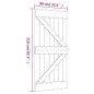 vidaXL Puerta corredera con herrajes madera maciza de pino 90x210 cm