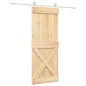 vidaXL Puerta corredera con herrajes madera maciza de pino 80x210 cm vidaXL Puerta corredera con herrajes madera maciza de pino 80x210 cm