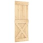 vidaXL Puerta corredera con herrajes madera maciza de pino 80x210 cm vidaXL Puerta corredera con herrajes madera maciza de pino 80x210 cm