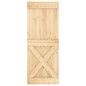 vidaXL Puerta corredera con herrajes madera maciza de pino 80x210 cm vidaXL Puerta corredera con herrajes madera maciza de pino 80x210 cm