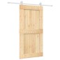 vidaXL Puerta corredera con herrajes madera maciza de pino 100x210 cm