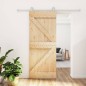 vidaXL Puerta corredera con herrajes madera maciza de pino 85x210 cm vidaXL Puerta corredera con herrajes madera maciza de pino 85x210 cm