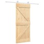 vidaXL Puerta corredera con herrajes madera maciza de pino 85x210 cm vidaXL Puerta corredera con herrajes madera maciza de pino 85x210 cm