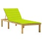 vidaXL Tumbona con cojín verde brillante madera de pino impregnada vidaXL Tumbona con cojín verde brillante madera de pino impregnada