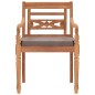 vidaXL Juego comedor de jardín 3 pzas cojines gris oscuro madera teca vidaXL Juego comedor de jardín 3 pzas cojines gris oscuro madera teca