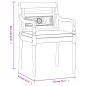 vidaXL Juego comedor de jardín 3 pzas cojines gris oscuro madera teca vidaXL Juego comedor de jardín 3 pzas cojines gris oscuro madera teca