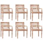 vidaXL Sillas Batavia 6 uds madera maciza de teca encalada vidaXL Sillas Batavia 6 uds madera maciza de teca encalada