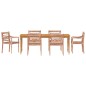vidaXL Sillas Batavia 6 uds madera maciza de teca encalada vidaXL Sillas Batavia 6 uds madera maciza de teca encalada