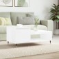 vidaXL Mesa de centro madera contrachapada blanco brillo 100x50x45 cm vidaXL Mesa de centro madera contrachapada blanco brillo 100x50x45 cm