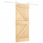 vidaXL Puerta corredera con herrajes madera maciza de pino 80x210 cm vidaXL Puerta corredera con herrajes madera maciza de pino 80x210 cm
