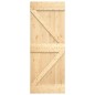 vidaXL Puerta corredera con herrajes madera maciza de pino 80x210 cm vidaXL Puerta corredera con herrajes madera maciza de pino 80x210 cm