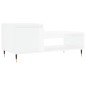 vidaXL Mesa de centro madera contrachapada blanco brillo 100x50x45 cm vidaXL Mesa de centro madera contrachapada blanco brillo 100x50x45 cm