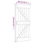 vidaXL Puerta corredera con herrajes madera maciza de pino 80x210 cm vidaXL Puerta corredera con herrajes madera maciza de pino 80x210 cm