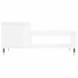 vidaXL Mesa de centro madera contrachapada blanco brillo 100x50x45 cm vidaXL Mesa de centro madera contrachapada blanco brillo 100x50x45 cm