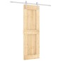 vidaXL Puerta corredera con herrajes madera maciza de pino 70x210 cm vidaXL Puerta corredera con herrajes madera maciza de pino 70x210 cm