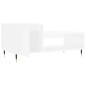 vidaXL Mesa de centro madera contrachapada blanco brillo 100x50x45 cm vidaXL Mesa de centro madera contrachapada blanco brillo 100x50x45 cm