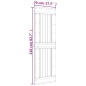 vidaXL Puerta corredera con herrajes madera maciza de pino 70x210 cm vidaXL Puerta corredera con herrajes madera maciza de pino 70x210 cm