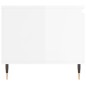 vidaXL Mesa de centro madera contrachapada blanco brillo 100x50x45 cm vidaXL Mesa de centro madera contrachapada blanco brillo 100x50x45 cm