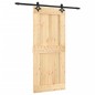 vidaXL Puerta corredera con herrajes madera maciza de pino 90x210 cm