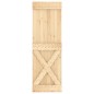 vidaXL Puerta corredera con herrajes madera maciza de pino 70x210 cm vidaXL Puerta corredera con herrajes madera maciza de pino 70x210 cm