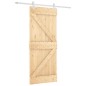 vidaXL Puerta corredera con herrajes madera maciza de pino 85x210 cm vidaXL Puerta corredera con herrajes madera maciza de pino 85x210 cm