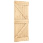 vidaXL Puerta corredera con herrajes madera maciza de pino 85x210 cm vidaXL Puerta corredera con herrajes madera maciza de pino 85x210 cm