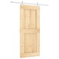 vidaXL Puerta corredera con herrajes madera maciza de pino 90x210 cm vidaXL Puerta corredera con herrajes madera maciza de pino 90x210 cm