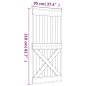 vidaXL Puerta corredera con herrajes madera maciza de pino 95x210 cm vidaXL Puerta corredera con herrajes madera maciza de pino 95x210 cm