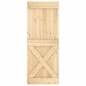 vidaXL Puerta corredera con herrajes madera maciza de pino 80x210 cm vidaXL Puerta corredera con herrajes madera maciza de pino 80x210 cm